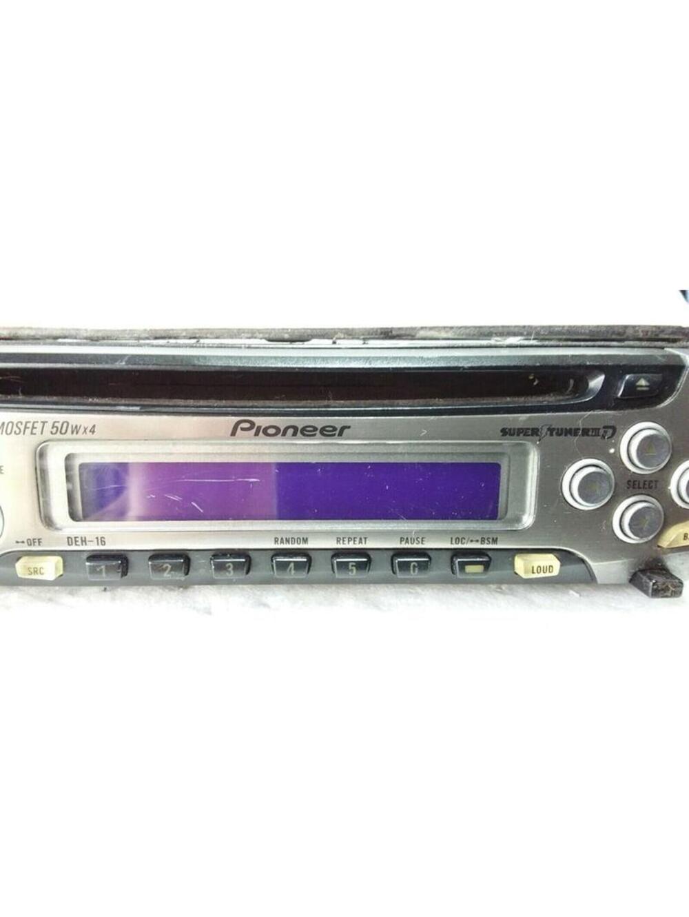 Pioneer DEH-16 Super Tuner IIID CD Player Car Stereo Receiver AM/FM AUX 1-DIN MP